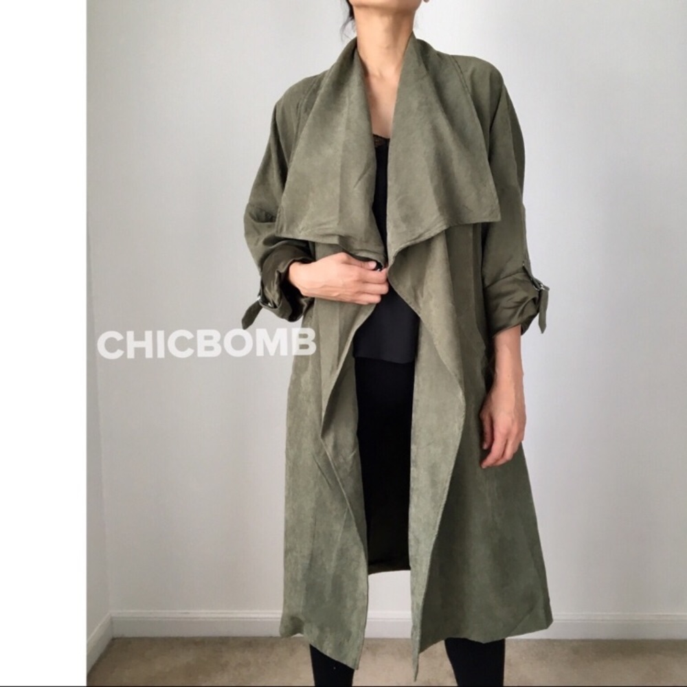 CHLOE SUEDE DRAPE DUSTER Trench.❗️LAST PIECE! - Picture 4 of 7